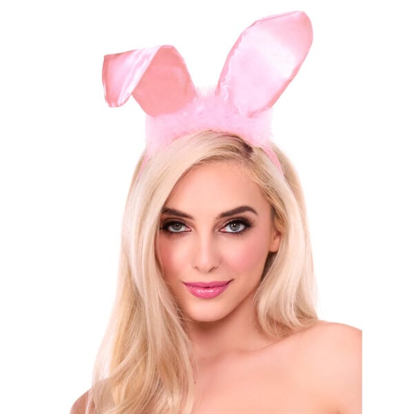 PINK SATIN BUNNY EARS - O/S