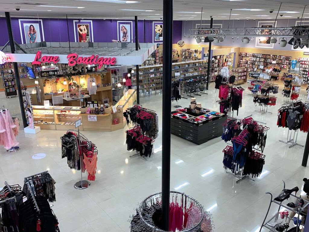 Overview of the store from above