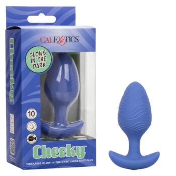 CHEEKY RECHARGEABLE GITD BLUE PLUG - LRG