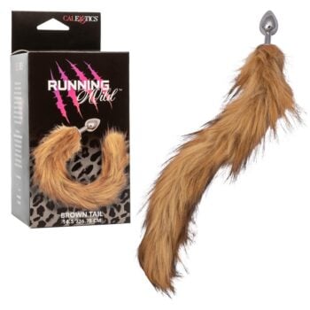 RUNNING WILD BROWN FAUX FUR TAIL PLUG