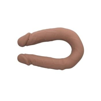 SILICONE STUDS BEND & HOLD 12" DUAL DILDO CHOC
