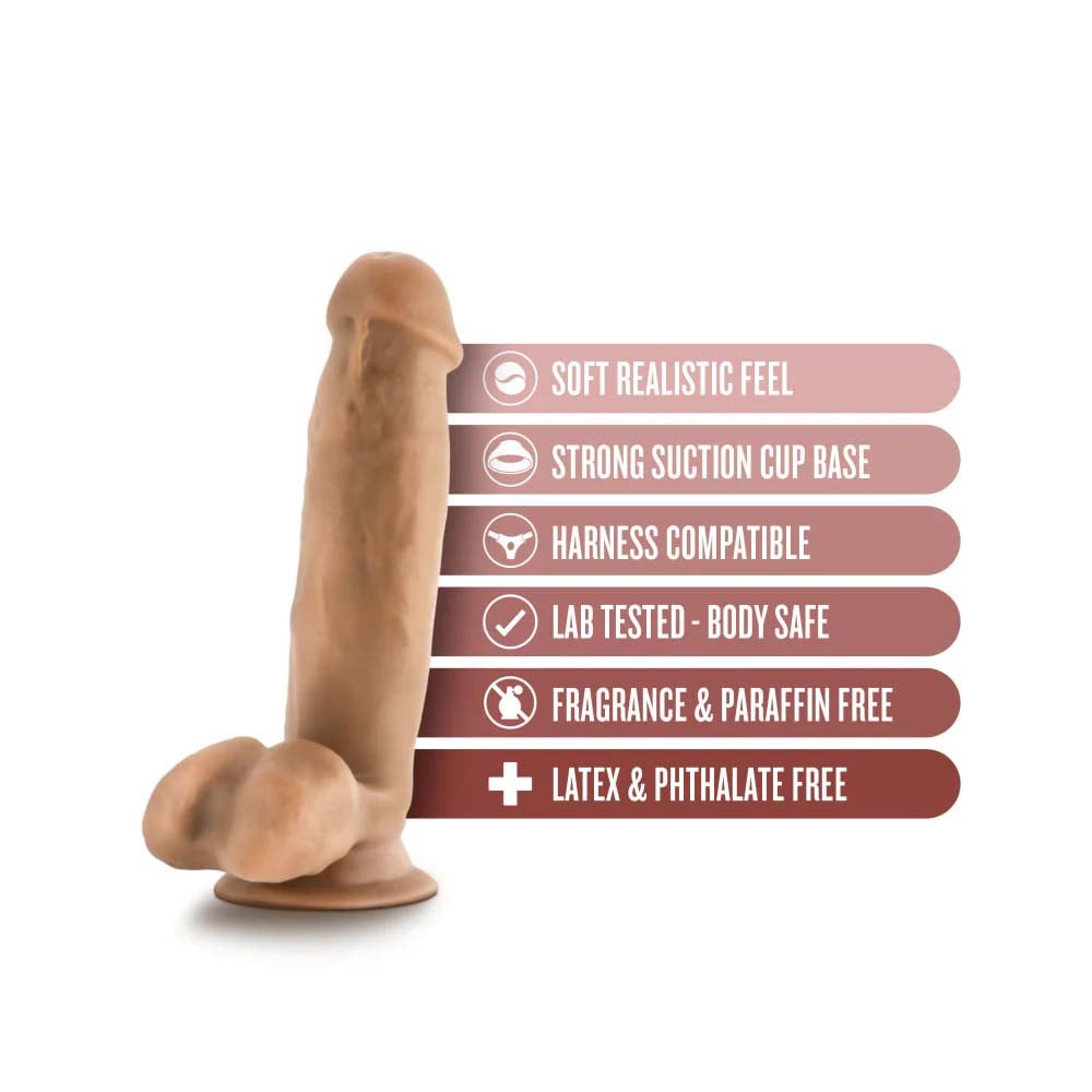 DR. SKIN DR. MARK 7" DILDO CARAMEL